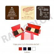Caja de chocolate 5 x 5 cm.