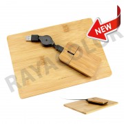 Set Mouse + Pad de Bamboo
