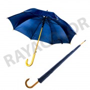 Paraguas  con mango de madera